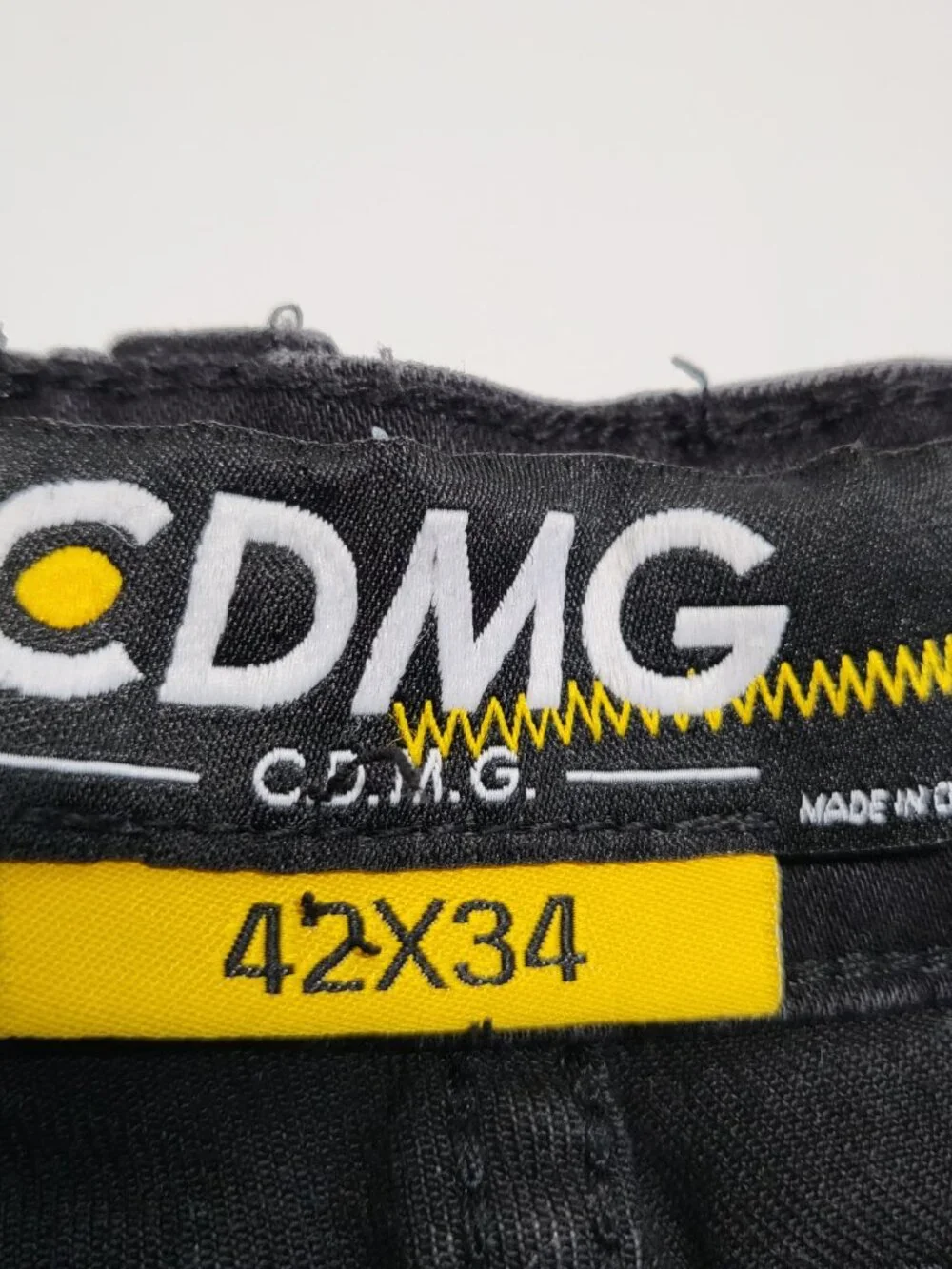 CDMG Moto Jeans Mens 44 X 34 (Tag 42X34) Stretch Slim Biker Streetwear Black